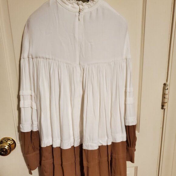 Mimisol Camel/Ivory 2 Tone Dress - Picture 5 of 8